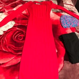 Red long sleeve dress